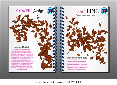 Annual report brochure design template vector, Leaflet cover presentation abstract flat background