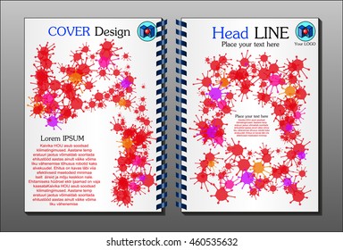 Annual report brochure design template vector, Leaflet cover presentation abstract flat background