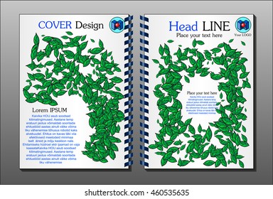 Annual report brochure design template vector, Leaflet cover presentation abstract flat background
