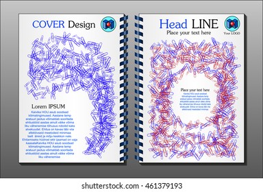 Annual report brochure design template vector, Leaflet cover presentation abstract flat background