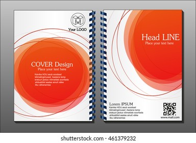 Annual report brochure design template vector, Leaflet cover presentation abstract flat background