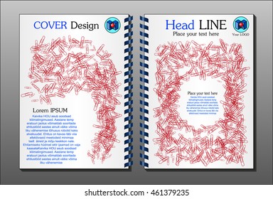 Annual report brochure design template vector, Leaflet cover presentation abstract flat background