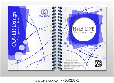 Annual report brochure design template vector, Leaflet cover presentation abstract flat background