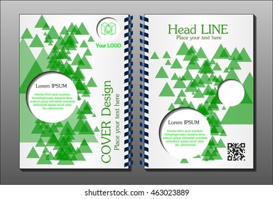 Annual report brochure design template vector, Leaflet cover presentation abstract flat background