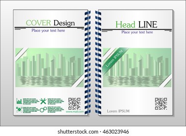 Annual report brochure design template vector, Leaflet cover presentation abstract flat background