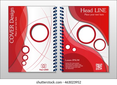 Annual report brochure design template vector, Leaflet cover presentation abstract flat background
