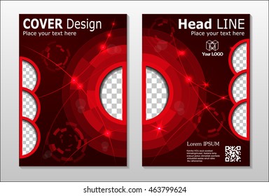 Annual report brochure design template vector, Leaflet cover presentation abstract background