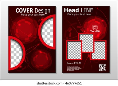 Annual report brochure design template vector, Leaflet cover presentation abstract background