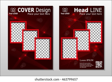 Annual report brochure design template vector, Leaflet cover presentation abstract background