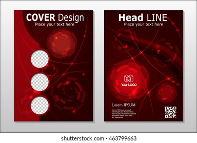 Annual report brochure design template vector, Leaflet cover presentation abstract background