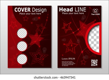 Annual report brochure design template vector, Leaflet cover presentation abstract background