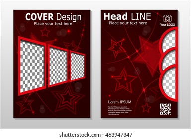 Annual report brochure design template vector, Leaflet cover presentation abstract background