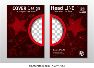 Annual report brochure design template vector, Leaflet cover presentation abstract background