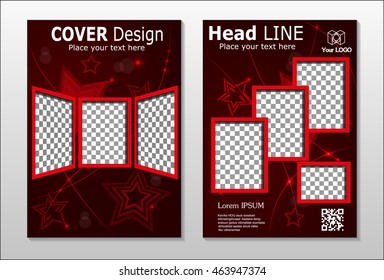 Annual report brochure design template vector, Leaflet cover presentation abstract background