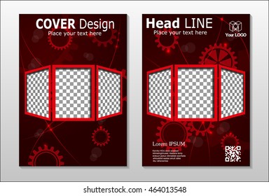 Annual report brochure design template vector, Leaflet cover presentation abstract background