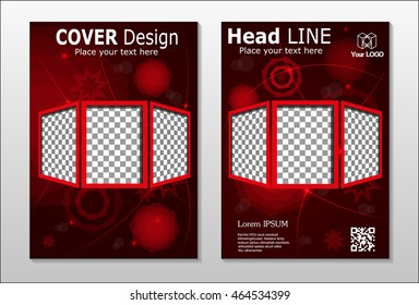 Annual report brochure design template vector, Leaflet cover presentation abstract background