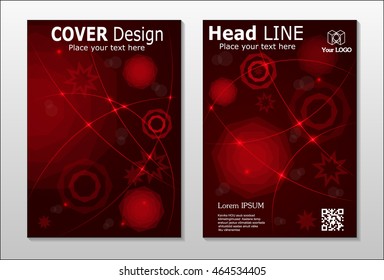 Annual report brochure design template vector, Leaflet cover presentation abstract background