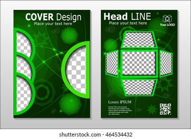 Annual report brochure design template vector, Leaflet cover presentation abstract background