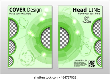 Annual report brochure design template vector, Leaflet cover presentation abstract background
