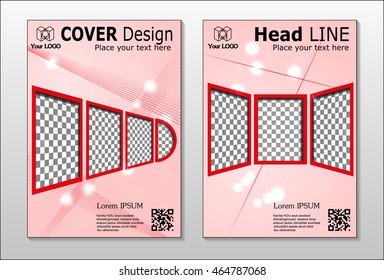 Annual report brochure design template vector, Leaflet cover presentation abstract background