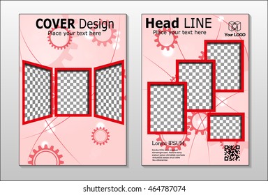 Annual report brochure design template vector, Leaflet cover presentation abstract background