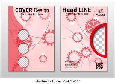 Annual report brochure design template vector, Leaflet cover presentation abstract background
