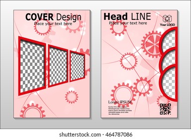 Annual report brochure design template vector, Leaflet cover presentation abstract background