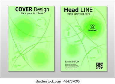 Annual report brochure design template vector, Leaflet cover presentation abstract background
