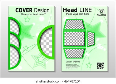Annual report brochure design template vector, Leaflet cover presentation abstract background