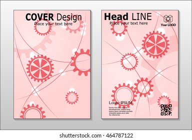 Annual report brochure design template vector, Leaflet cover presentation abstract background
