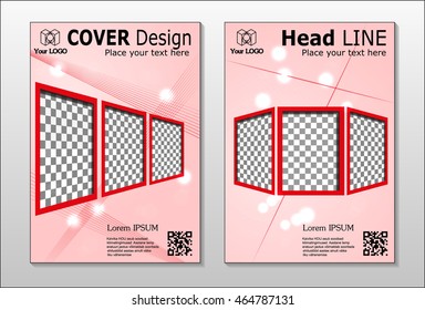 Annual report brochure design template vector, Leaflet cover presentation abstract background