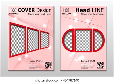 Annual report brochure design template vector, Leaflet cover presentation abstract background