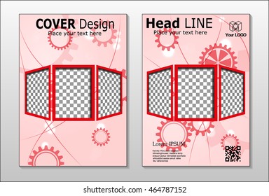 Annual report brochure design template vector, Leaflet cover presentation abstract background