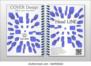 Annual report brochure design template vector, Leaflet cover presentation abstract background