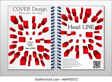 Annual report brochure design template vector, Leaflet cover presentation abstract background