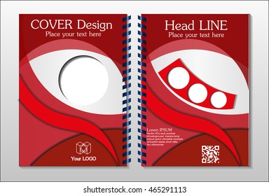 Annual report brochure design template vector, Leaflet cover presentation abstract background