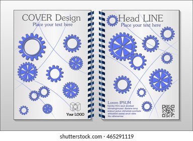 Annual report brochure design template vector, Leaflet cover presentation abstract background