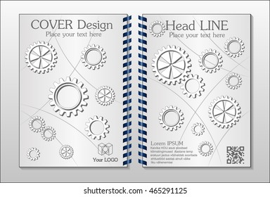 Annual report brochure design template vector, Leaflet cover presentation abstract background