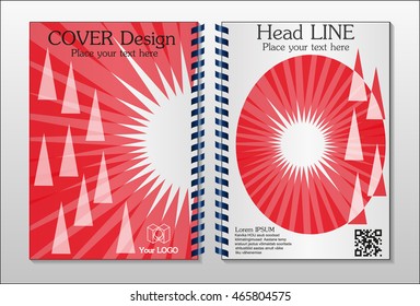 Annual report brochure design template vector, Leaflet cover presentation abstract background