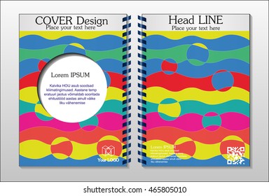 Annual report brochure design template vector, Leaflet cover presentation abstract background