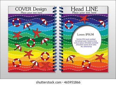 Annual report brochure design template vector, Leaflet cover presentation abstract background