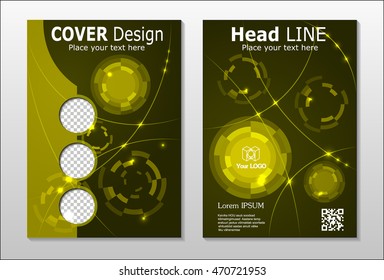 Annual report brochure design template vector, Leaflet cover presentation abstract background