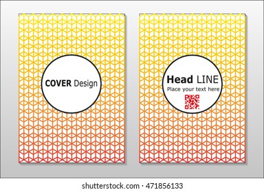 Annual report brochure design template vector, Leaflet cover presentation abstract background