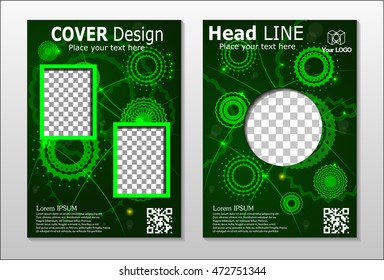 Annual report brochure design template vector, Leaflet cover presentation abstract flat background