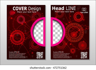 Annual report brochure design template vector, Leaflet cover presentation abstract flat background
