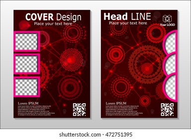 Annual report brochure design template vector, Leaflet cover presentation abstract flat background