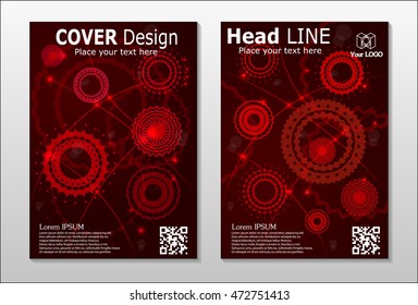 Annual report brochure design template vector, Leaflet cover presentation abstract flat background