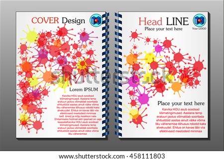 Annual report brochure design template vector, Leaflet cover presentation abstract flat background