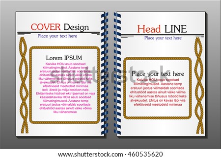 Annual report brochure design template vector, Leaflet cover presentation abstract flat background