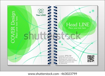 Annual report brochure design template vector, Leaflet cover presentation abstract flat background